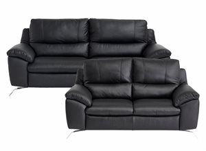 Venedig 3+2 pers. sofa - sort læder
